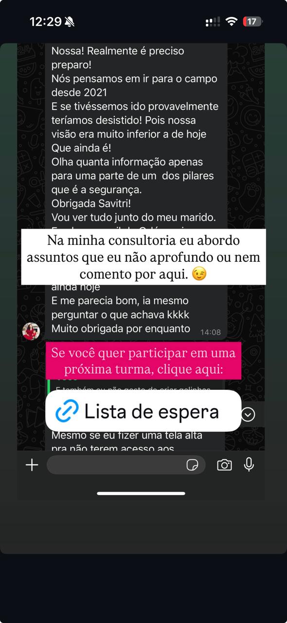 Relato sobre a importância do preparo para a vida no campo
